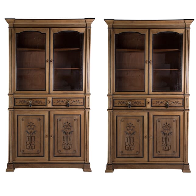 Pair of 19th Century Walnut Bookcases BK4858604