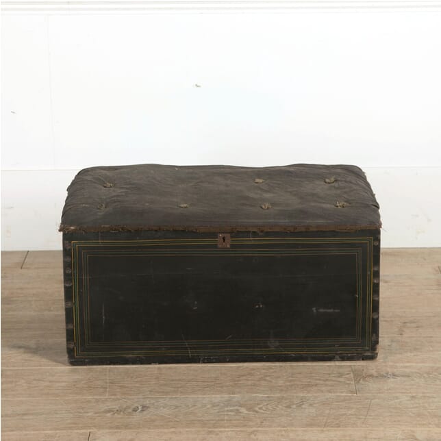 19th Century Original Painted Upholstered Carriage Blanket Box OF0959783