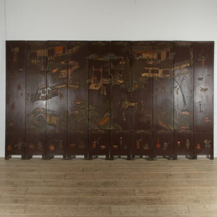 19th Century Lacquered Chinoiserie Screen WD5217530