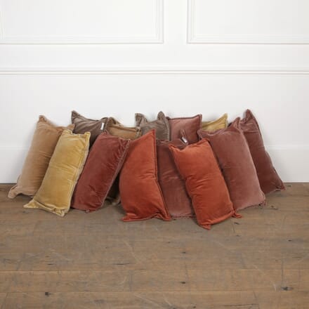 Collection of Thirteen Belgian Velvet Cushions DA1426577