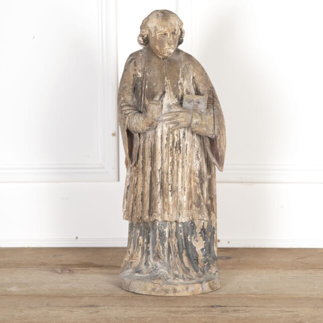 17th Century Carved Polychromed Saint DA3722169