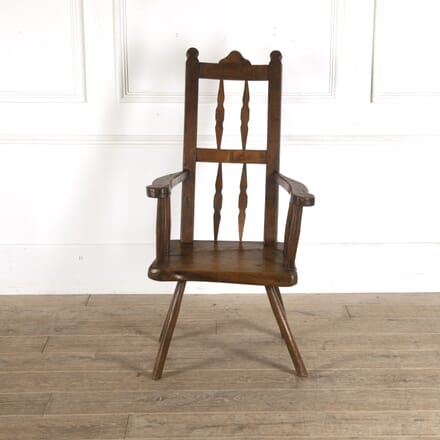 18th Century Spanish Oak and Elm Chair CH7712339