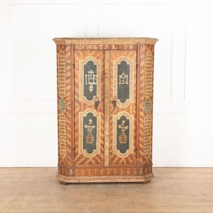18th Century Austrian Painted Marriage Cupboard 1833699