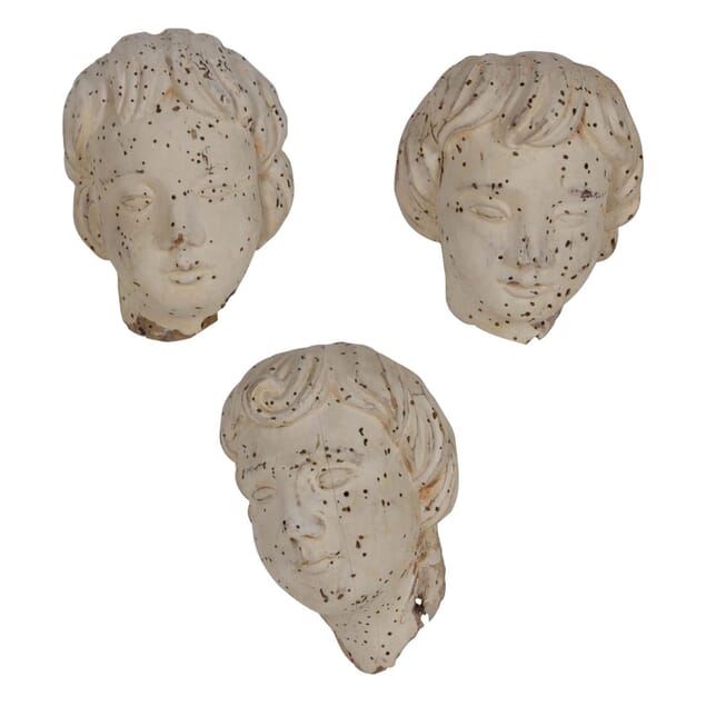 18th Century Carved Cherub Heads DA026372