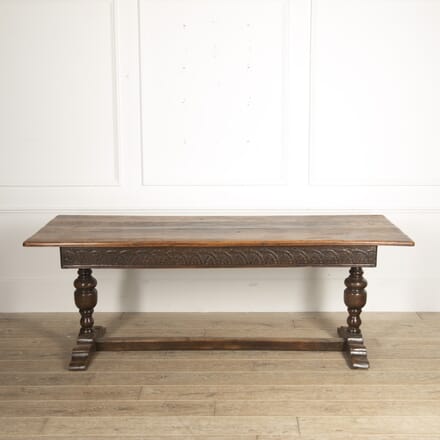 English 18th Century Carved Oak Refectory Table TD2815534