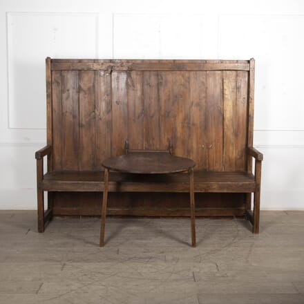 18th Century English Country Settle with Fold Down Table SB6425140