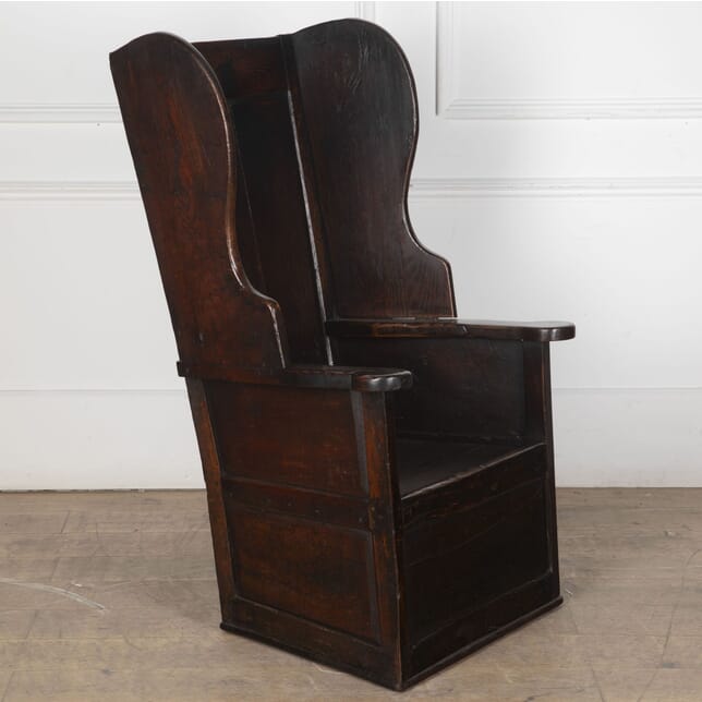 18th Century English Oak Wingback Chair CH5633382