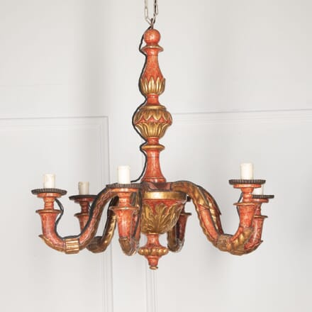 18th Century French Carved Wood Chandelier LC4031510