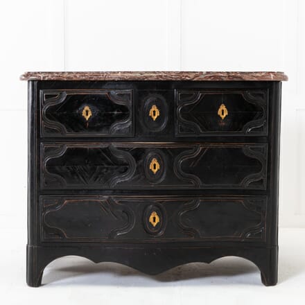 18th Century French Ebonised Commode with Marble Top CC0623403