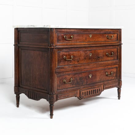 18th Century French Walnut Commode with Marble Top CC0624520