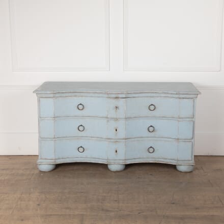 18th Century Gustavian Painted Serpentine Chest of Drawers CC7329397