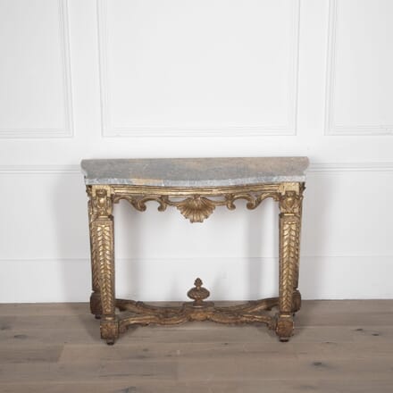 18th Century Italian Console from Lucca with Beautiful Grained Grey Marble Top CO2831854