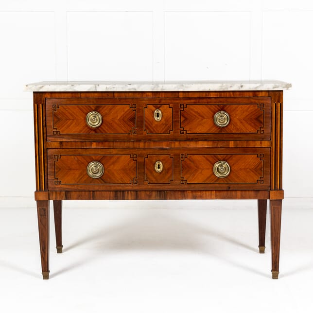 18th Century Kingwood and Walnut Commode with Marble Top CC0627100