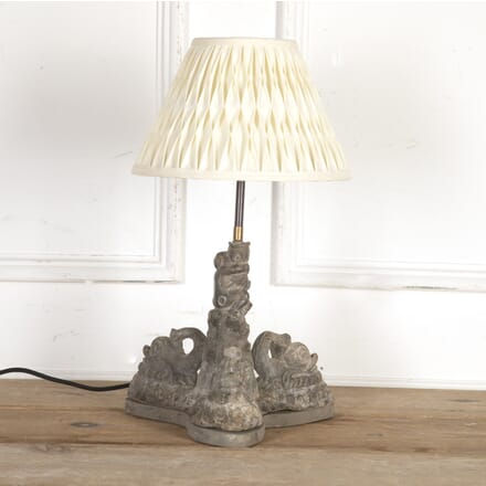 18th Century Lead Dolphins Table Lamp LT7316276