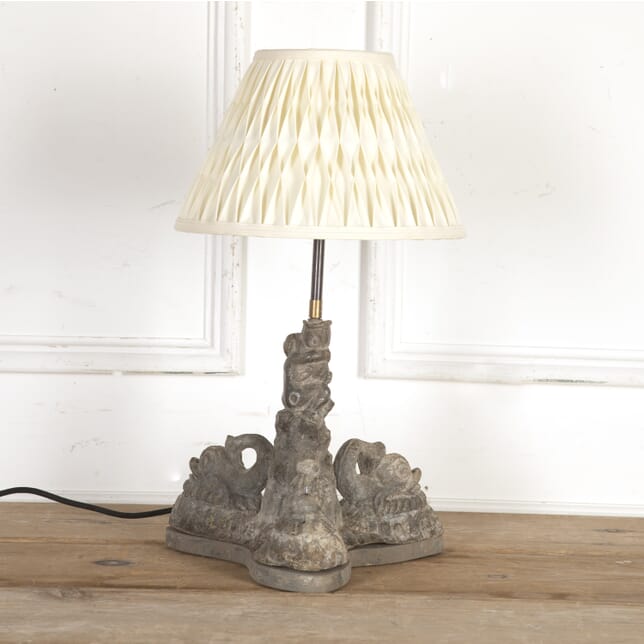 18th Century Lead Dolphins Table Lamp LT7316276