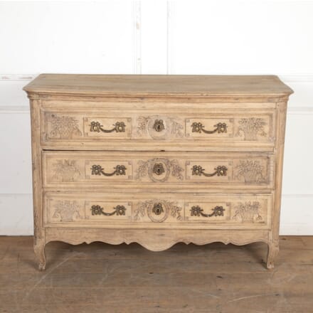 18th Century Louis XV Transitional Bleached Oak Commode CC3425707