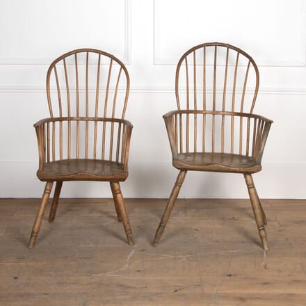 18th Century Near Pair Of West Country Stick Chairs CH6926778