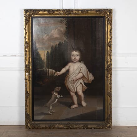 18th Century Primitive Oil Painting of a Child WD6725639