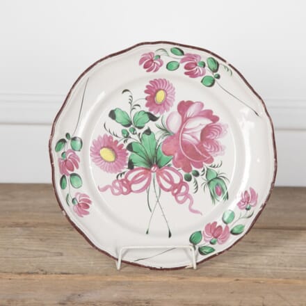18th Century Strasbourg Charger with Floral Decoration DA7231218