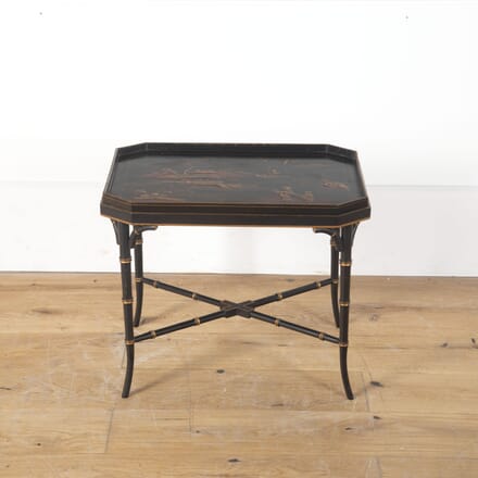 19th Century Ebonised Chinoiserie Tray Table CO5912381