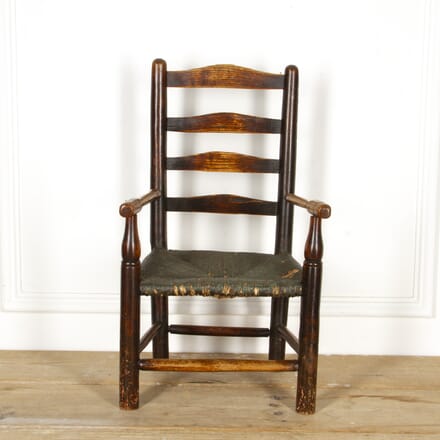 19th Century Rush Seated Childs Chair ST7717141
