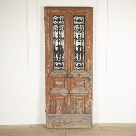 19th Century Large French Oak and Cast Iron Door GA7721167