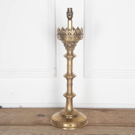 19th Century Brass Gothic Style Table Lamp LT8532683