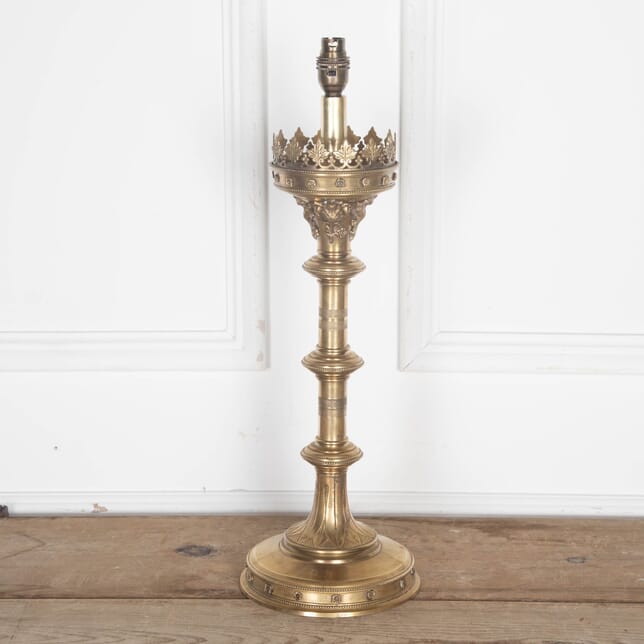 19th Century Brass Gothic Style Table Lamp LT8532683