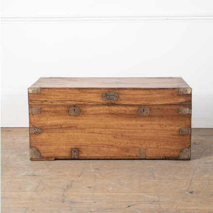 19th Century Camphor Wood Officer's Military Trunk CB8028212