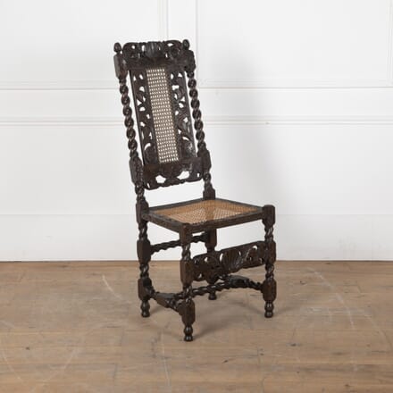 19th Century Carolean Style Walnut Side Chair CH8028072