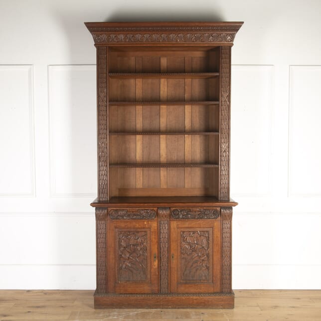 19th Century Carved Oak Bookcase BK8213811
