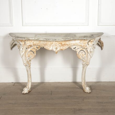 19th Century Cast Iron and Marble Console Table CO0918218