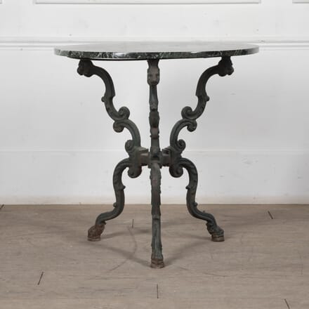 19th Century Cast Iron and Marble Side Table CO2826946