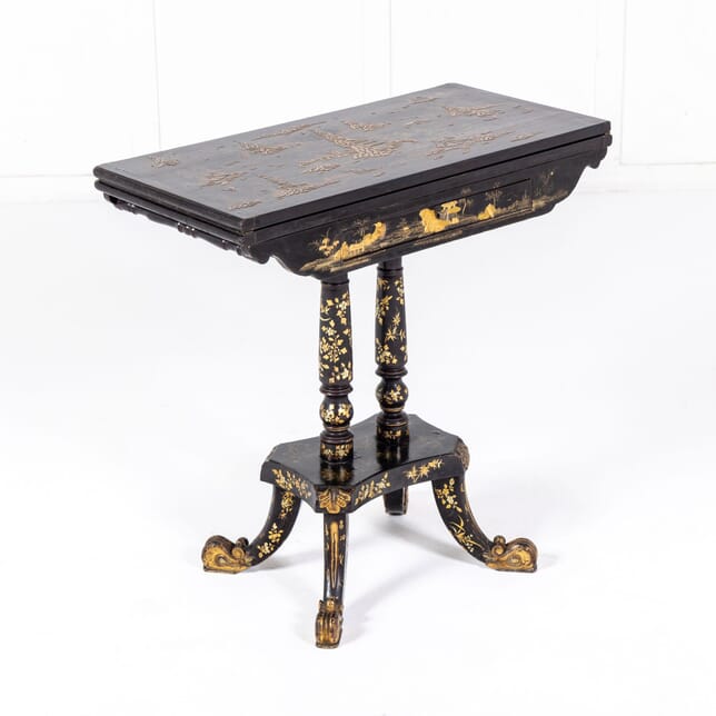 19th Century Chinese Export Lacquer Games Table TC0631779