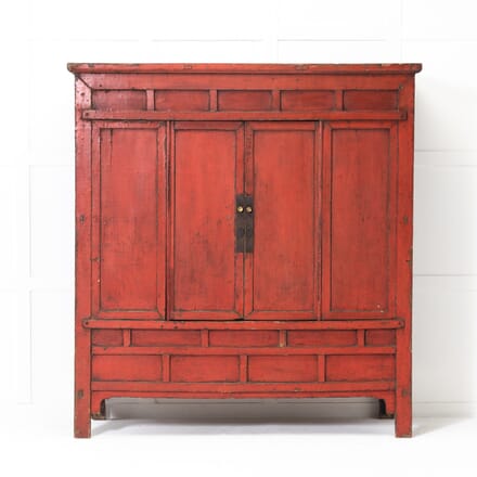 19th Century Chinese Red Lacquer Cabinet CU0623404