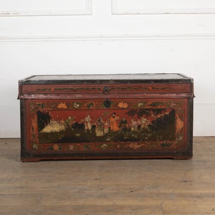 19th Century Chinoiserie Decorated Trunk CB0325515