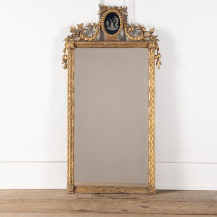 19th Century Crested Giltwood Pier Mirror MI8028043
