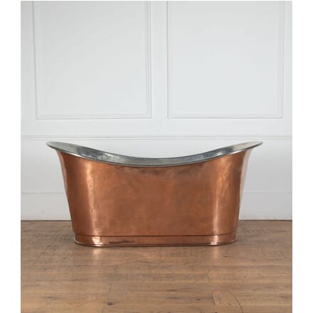 19th Century Double Ended Roll Top Copper Bath GA9034155