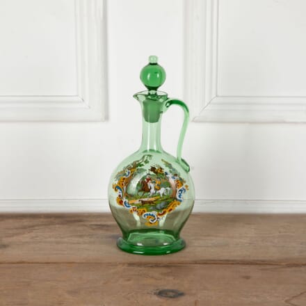 19th Century Enamel Glass Claret Jug By Anton Ambrosius Egermann For Lobmeyr DA5834113
