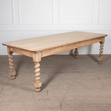 19th Century English Bleached Oak Dining Table TD8429468