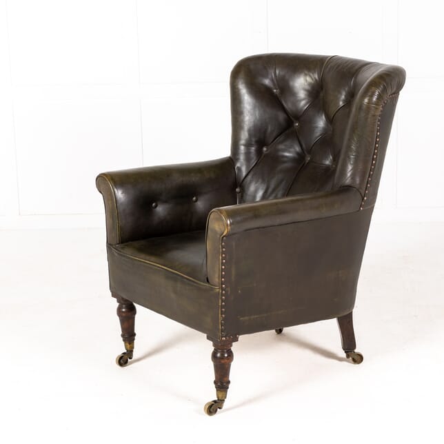 19th Century English Leather Armchair CH0628599