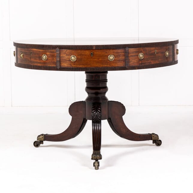 19th Century English Regency Mahogany Drum Table TC0633831