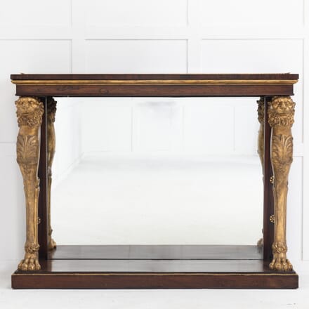 19th Century English Regency Rosewood and Gilt Console Table CO0620725