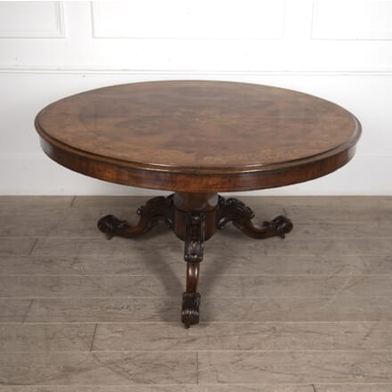 19th Century English Walnut and Marquetry Centre Table TC8422030