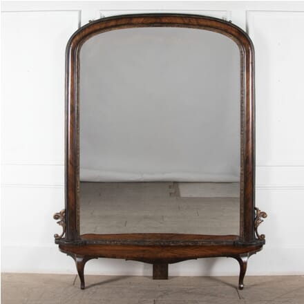 19th Century English Walnut Mirror On Stand MI8426845