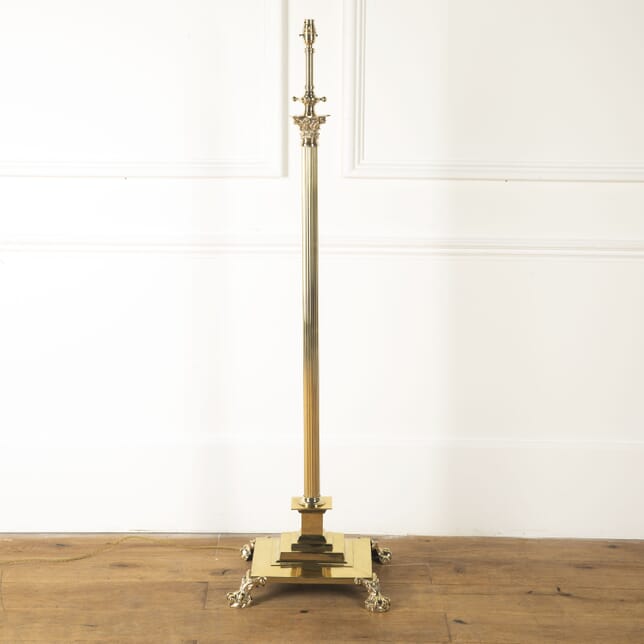 19th Century Extending Brass Floor Lamp LF9616994