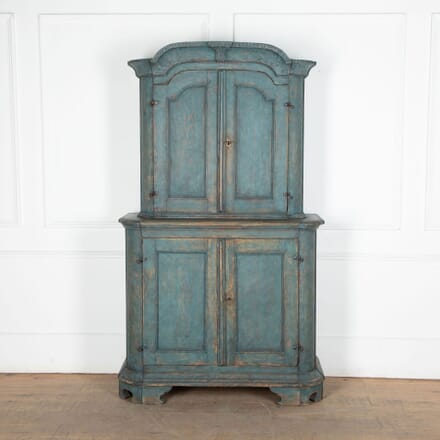 19th Century French Blue Painted Cupboard CU5333964