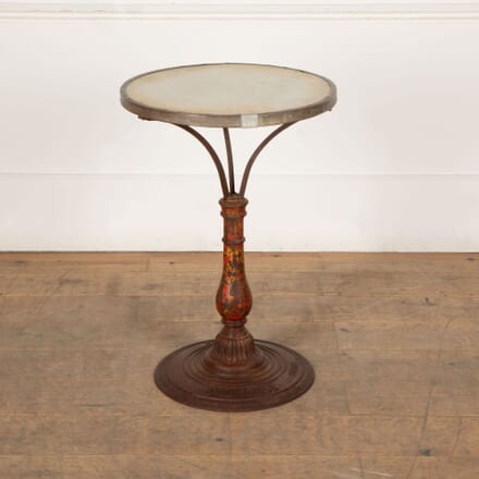19th Century French Cast Iron and Marble Bistro Table GA9033748