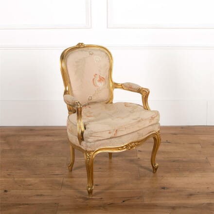 19th Century French Gilt Wood Chair CH727543