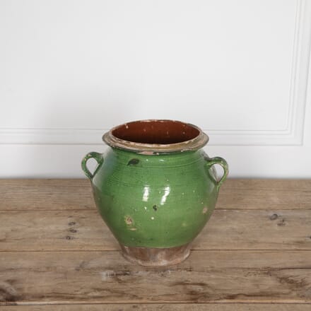 19th Century French Green Glaze Confit Pot DA2329642
